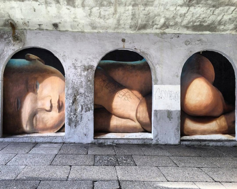 18 obras de arte callejero que abren un portal a otro mundo
