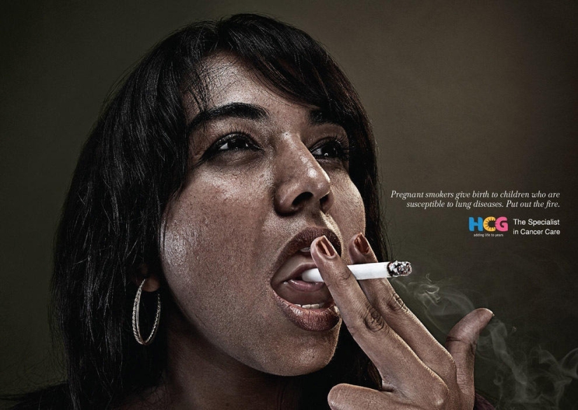 18 of the masterpieces of the anti-tobacco advertising from around the world