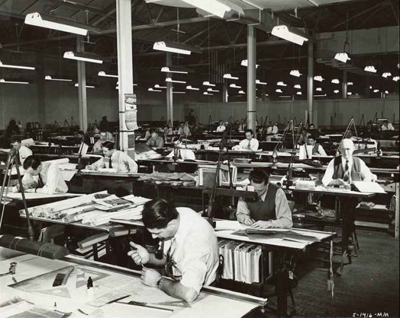 19 cool vintage photo of how worked before the advent of AutoCAD