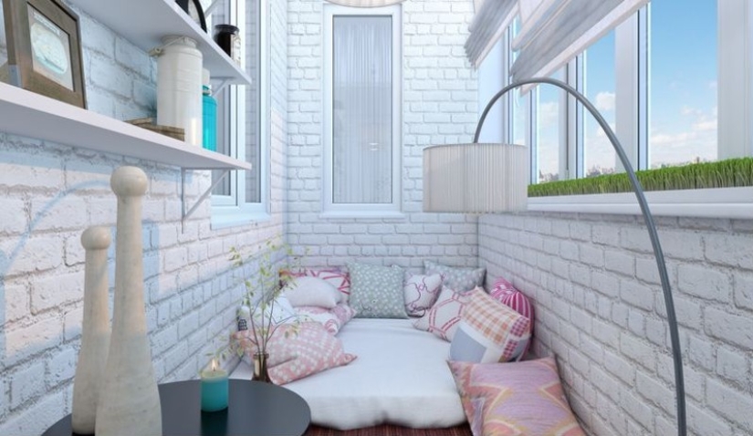 20 ideas on how to turn a small balcony into a seating area