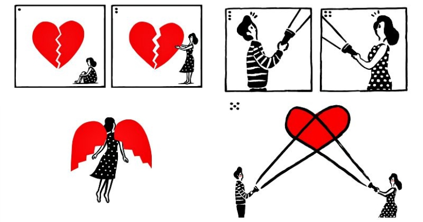20 illustrations about love, in which everything is clear without words