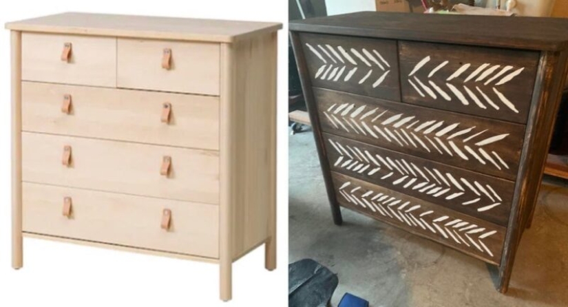 22 alterations of faceless IKEA furniture into a unique highlight of the interior