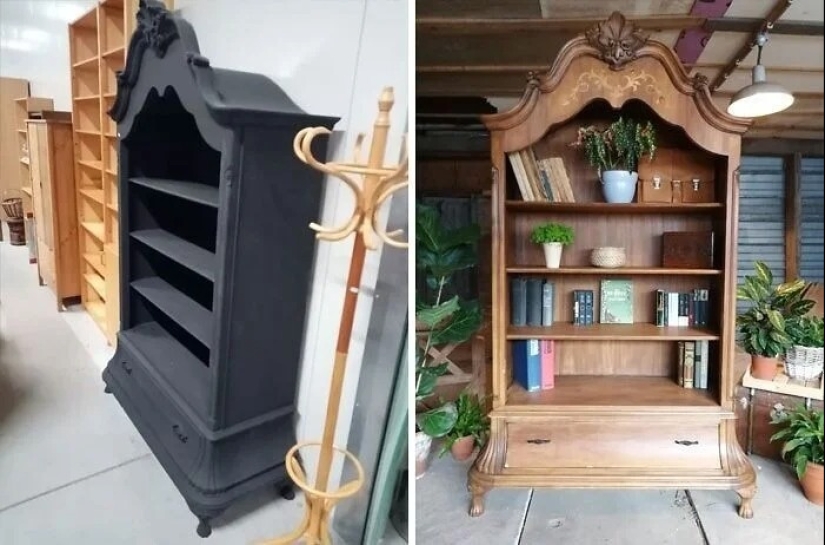22 ejemplos de restauración de muebles de madera: fotos antes y después de quitar la pintura
