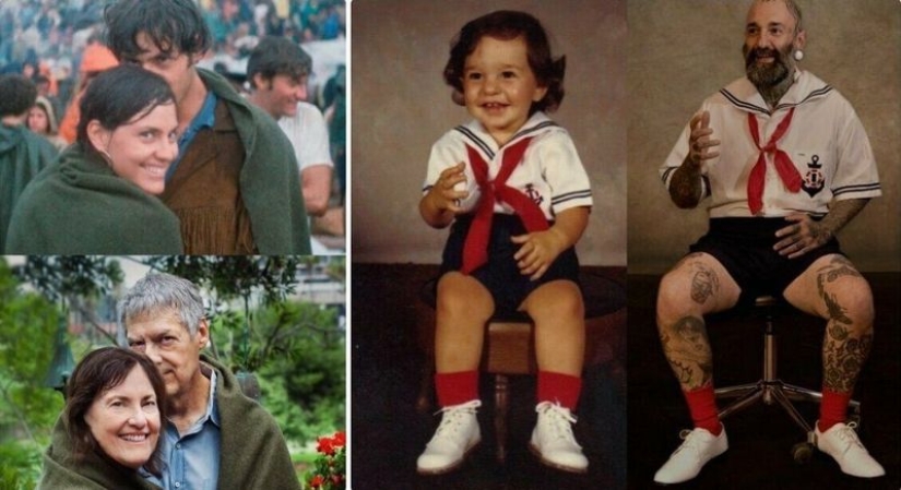 22 lovely frames from family albums, recreated years later