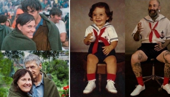 22 lovely frames from family albums, recreated years later