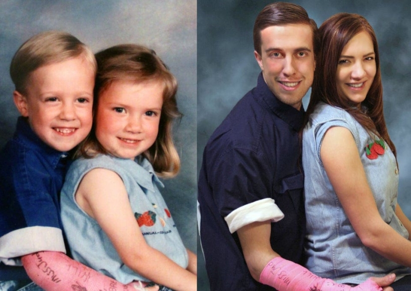 22 lovely frames from family albums, recreated years later