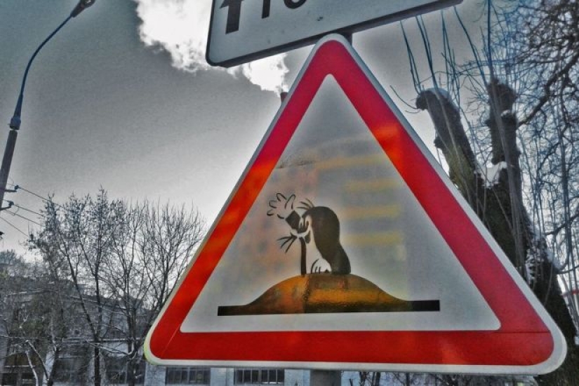 22 señales de tráfico divertidas y extrañas que te alegrarán
