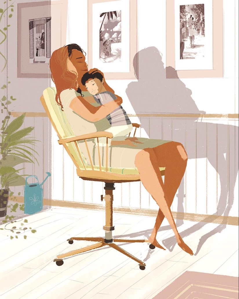 22 touching illustrations about the connection between mother and child
