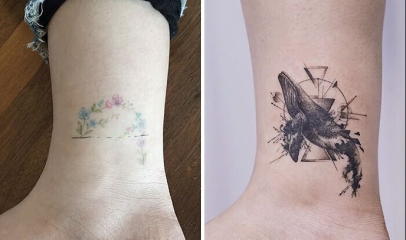 25 ejemplos de superposición exitosa de tatuajes