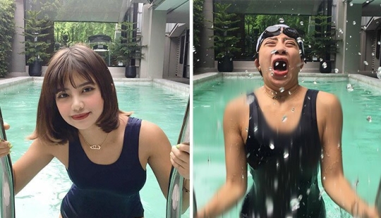 30 best collages "Instagram and reality" from a girl from Thailand