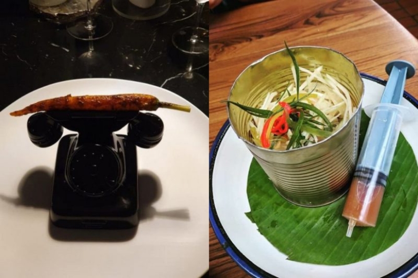 30 examples weird, but creative serving of dishes in restaurants - Pictolic