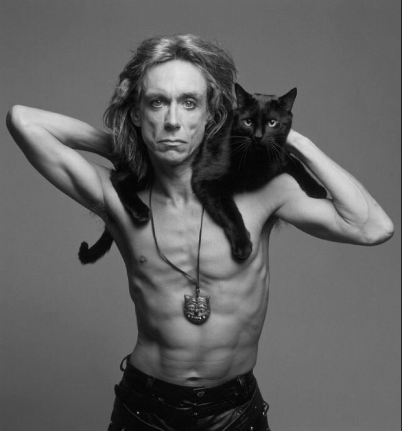 30 fotos de época de celebridades posando con sus personajes favoritos de los gatos