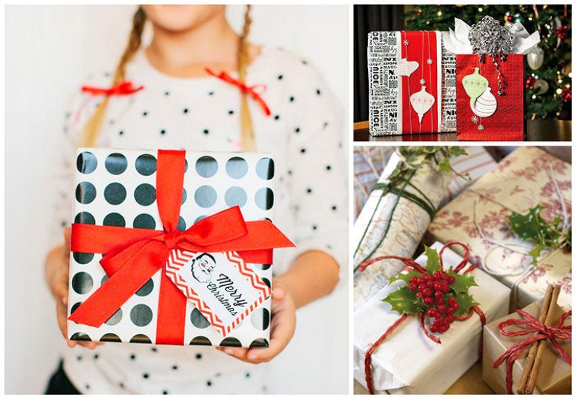 30 ideas how to wrap a New Year&#39;s gift