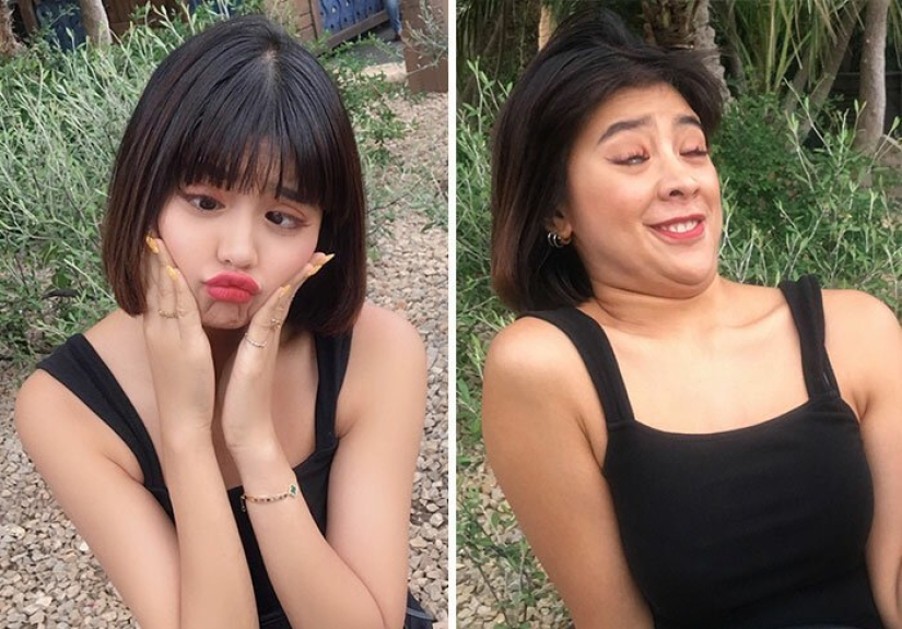30 mejores collages "Instagram y realidad" de una chica de Tailandia