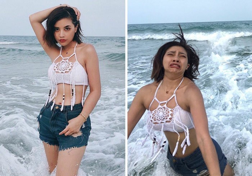 30 mejores collages "Instagram y realidad" de una chica de Tailandia