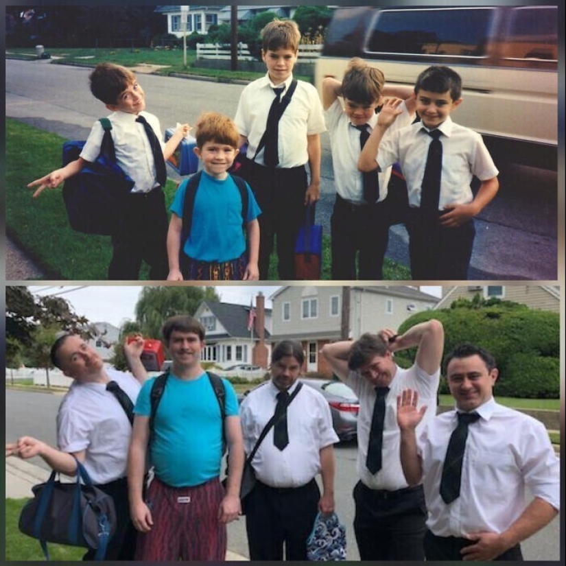30 people who perfectly recreated their photos of the past