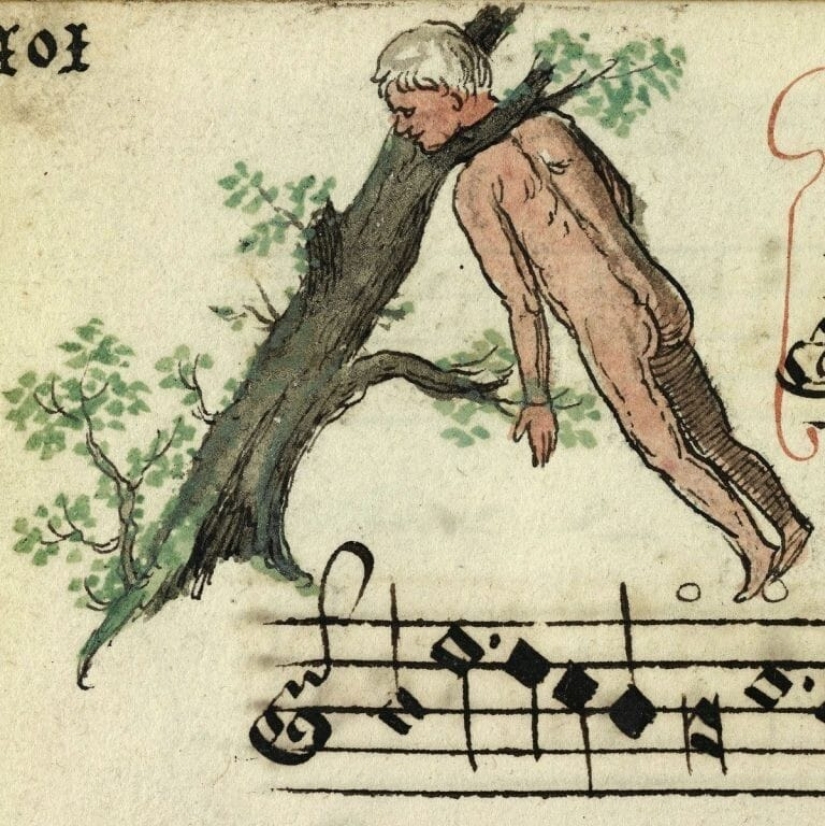 30 strange and creepy illustrations from the songbook of the XVI century