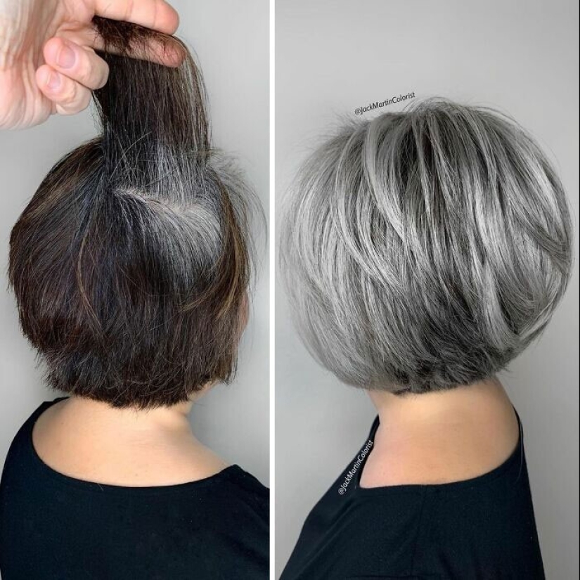 30 women who decided that gray hair suits them