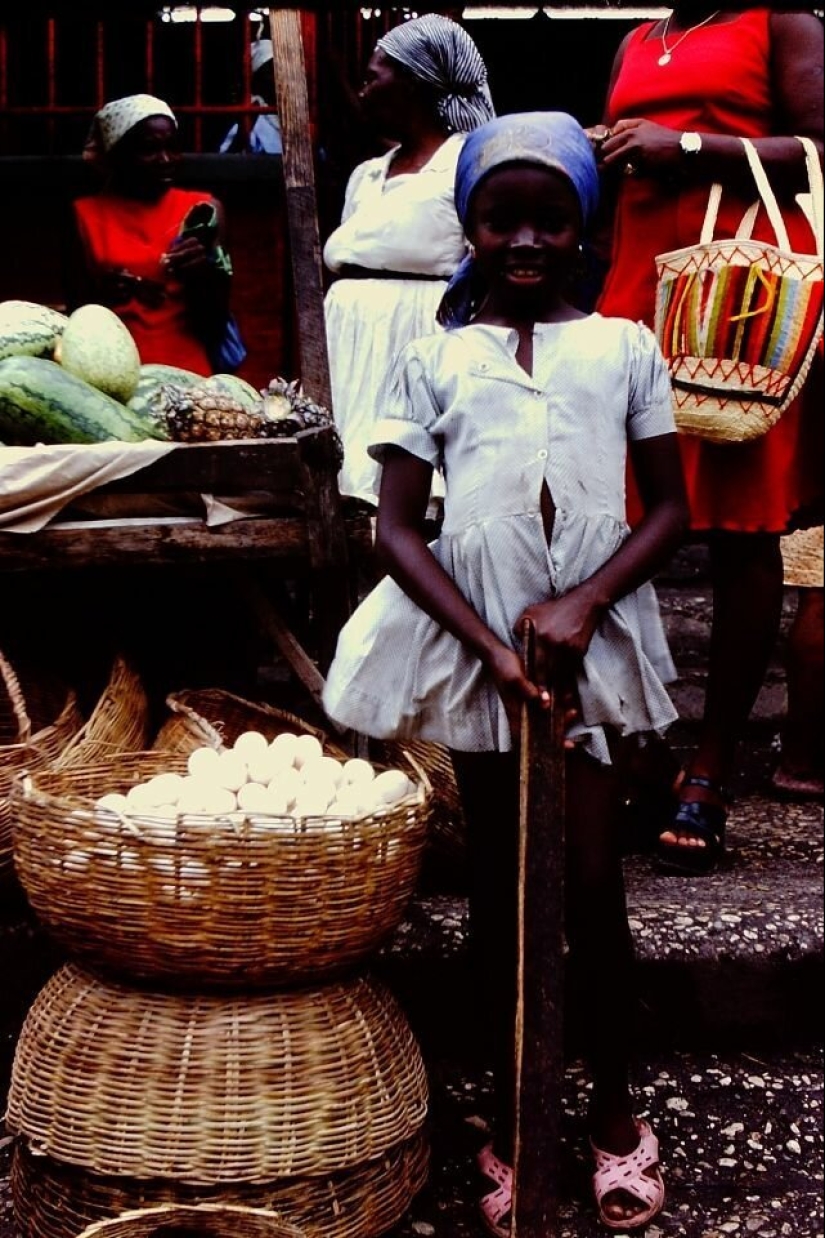 31 color photographs documenting life in Haiti in the 1970s