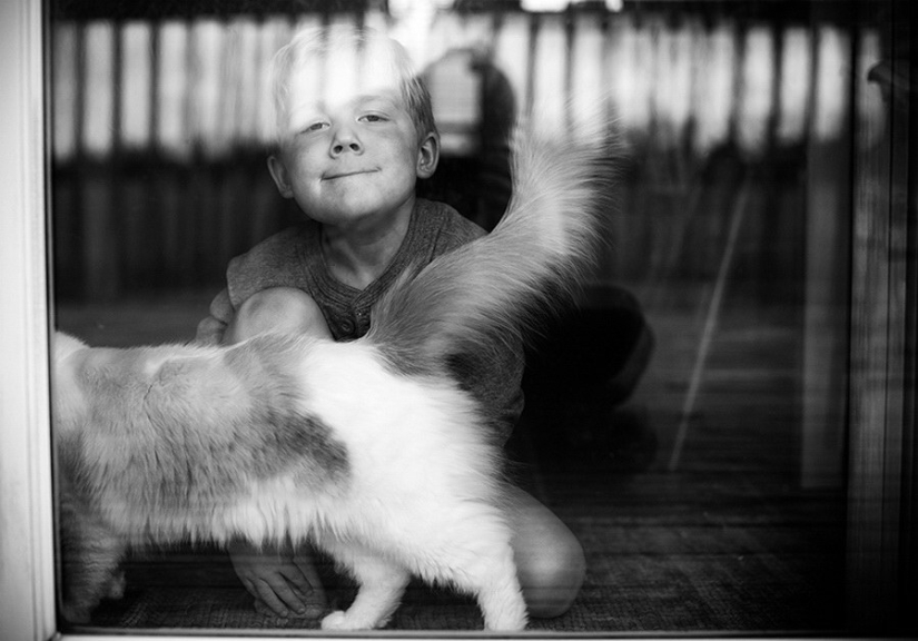 3+2. Niños y gatos fotografiados por Beth Mancuso