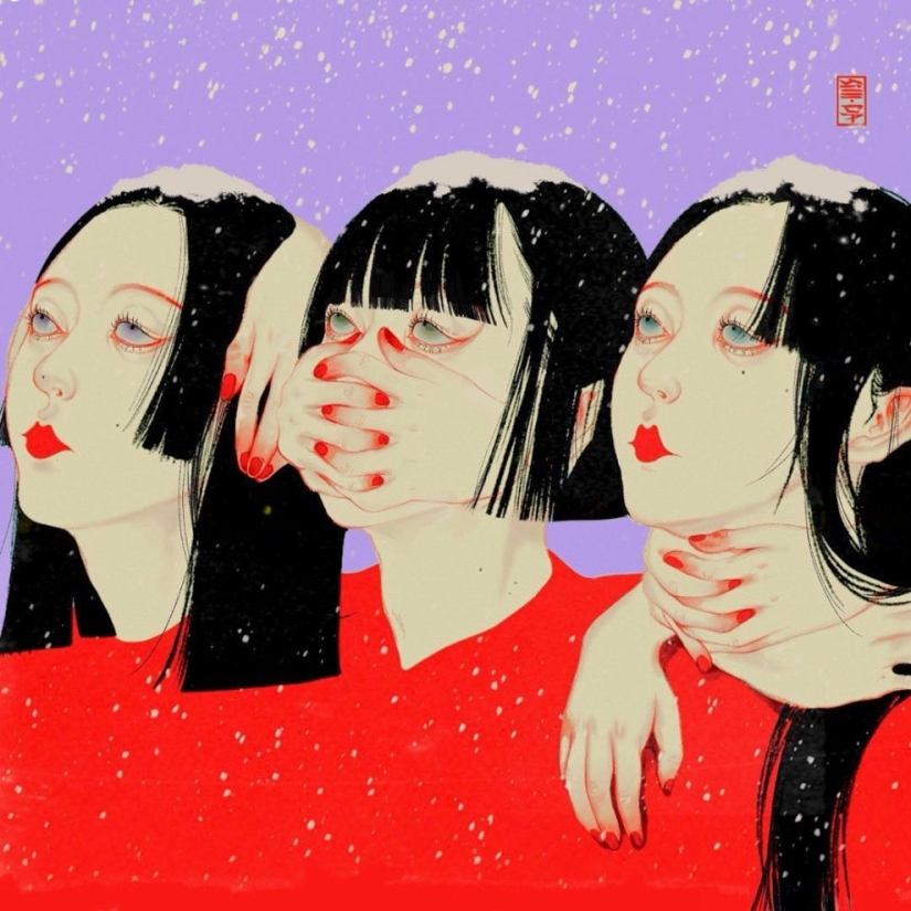 35 psychedelic drawings by Japanese artist SilllDa