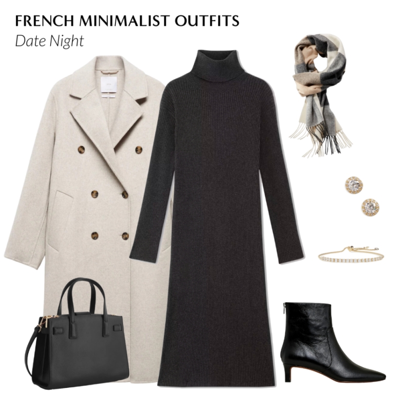 8 conjuntos de vestuario cápsula de invierno minimalista francés