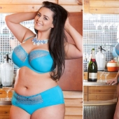 A 21-year-old police trainee has become the face of a lingerie brand for a big bust