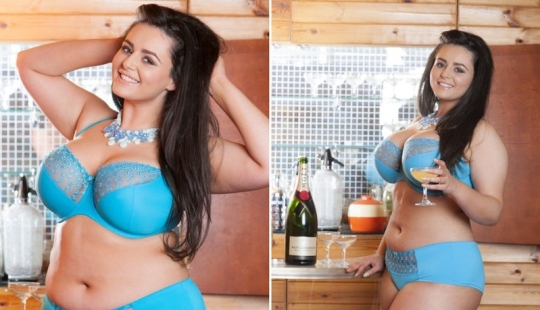 A 21-year-old police trainee has become the face of a lingerie brand for a big bust