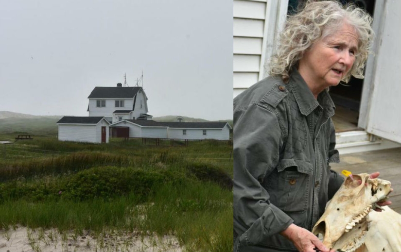 A 67-year-old woman has been living alone on a remote island for 40 years