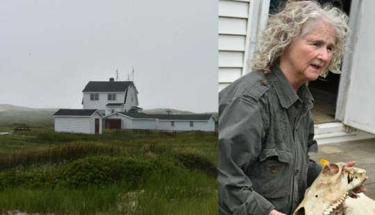 A 67-year-old woman has been living alone on a remote island for 40 years