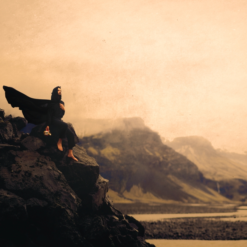 A dark fairy tale against the background of the cold landscapes of Iceland