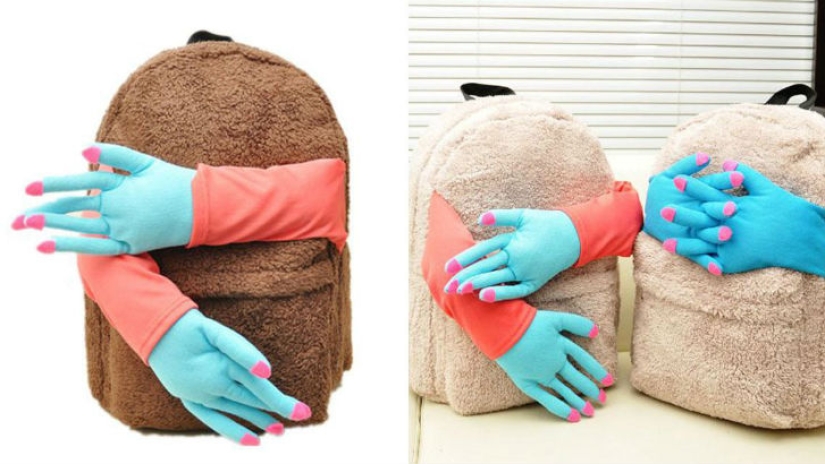 A hard day at work? A plush backpack will hug and comfort you