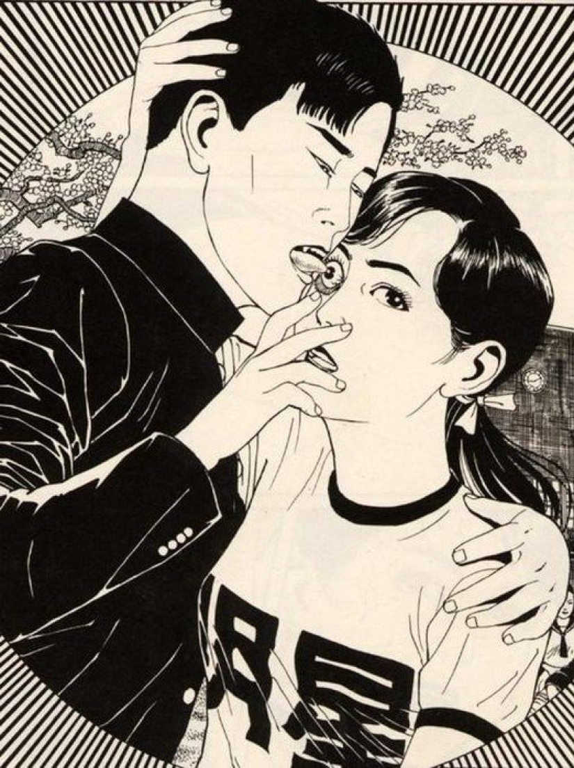 A Japanese illustrator whose work is so obscene that it is banned in his native country