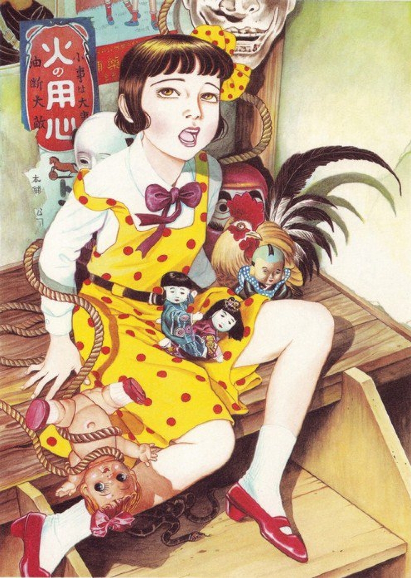 A Japanese illustrator whose work is so obscene that it is banned in his native country