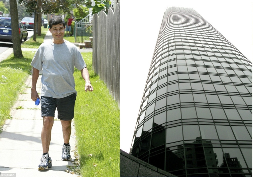 A man who survived a fall from the 47th floor is still not afraid of heights