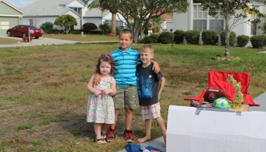 A six-year-old boy distributed his favorite toys to children who need them more