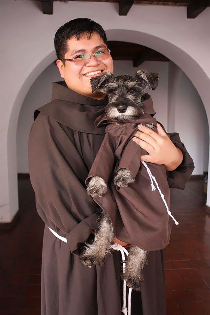 A stray dog became a real Catholic monk