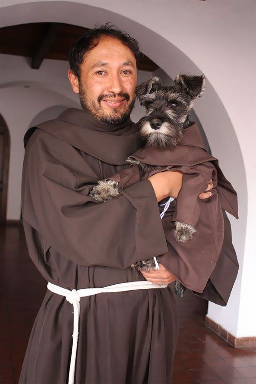 A stray dog became a real Catholic monk