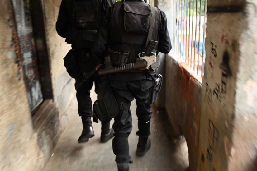 A walk through the dangerous favelas of Rio de Janeiro in the company of Brazilian special forces