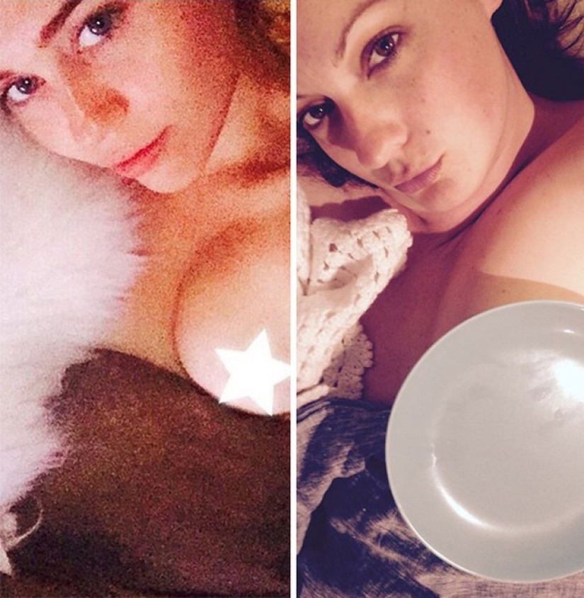 A woman very funny parodies photos of stars on Instagram