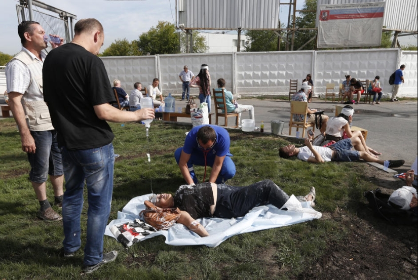 Accident in the Moscow metro on the stretch Slavyansky Boulevard - Victory Park