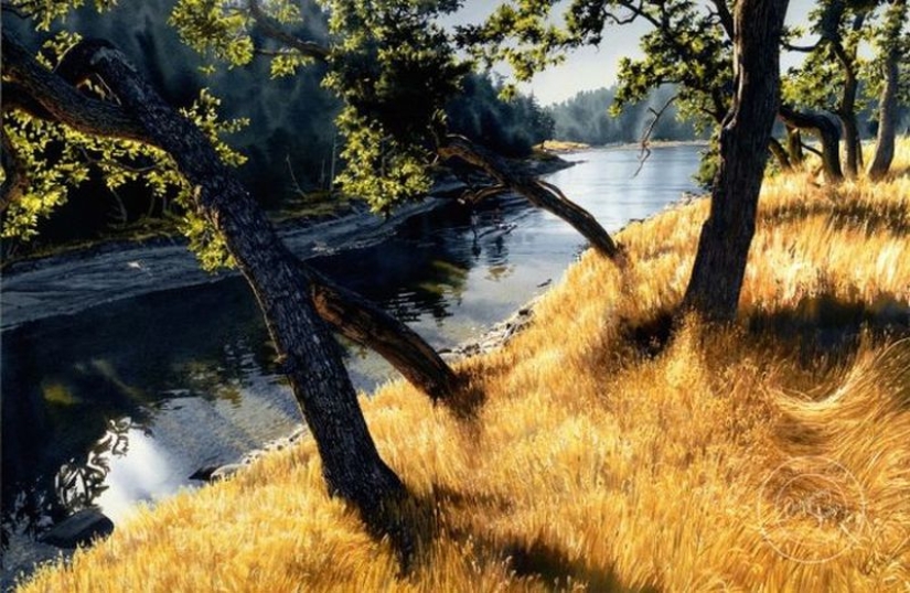 Acuarela realismo: los increíbles paisajes Carol Evans