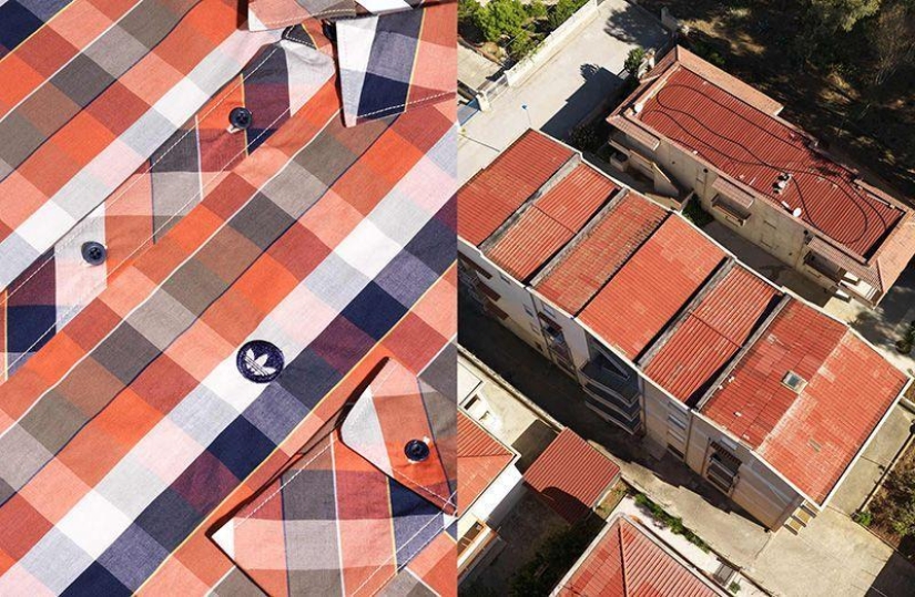 Aerial photography and fashion clothes go hand in hand