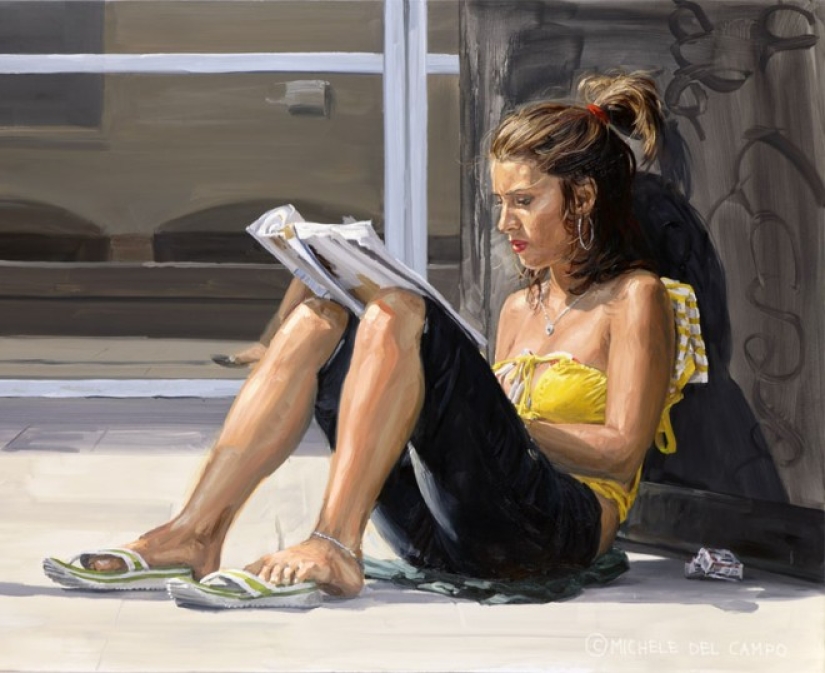 Ah, young people! Warm and realistic paintings by Michel del Campo