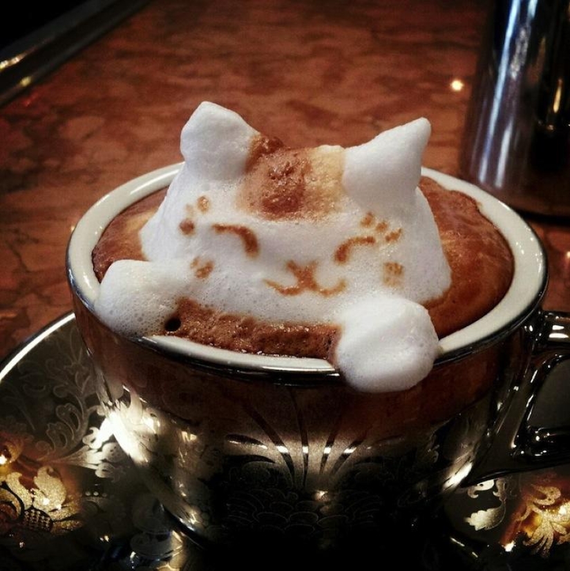 Amazing 3D Latte Drawings