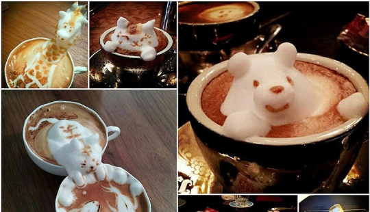 Amazing 3D Latte Drawings