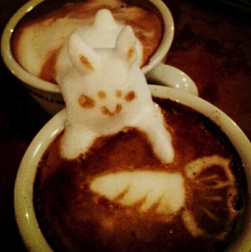 Amazing 3D Latte Drawings