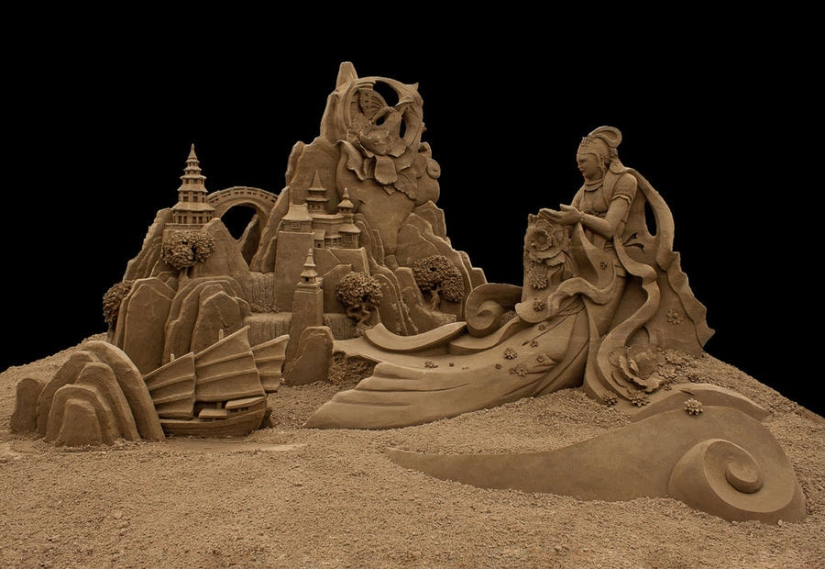 Amazing sand sculptures from a Chinese master