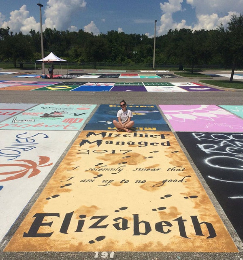 American schoolchildren allowed to paint their parking space