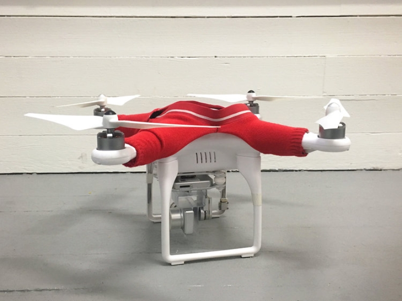 American woman sells $200 sweaters for drones to make them "more comfortable"